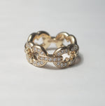 GIFTED / 4LINKED IMPLOSION CHAIN RING K18YGPV