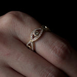 Kagann jewelry / Evil eye eternity ring