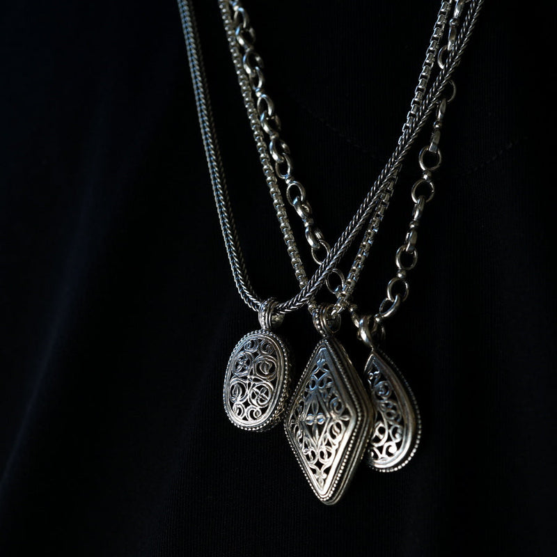 Gerochristo / Handmade Double Loop Chain Necklace GN005 – Fuligo