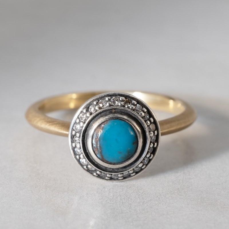 YES / SHADOW CLUSTER TURQUOISE RING_RO