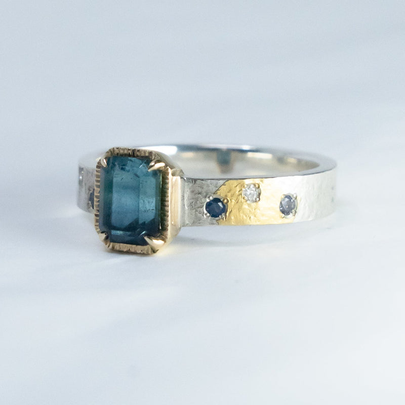 MIO JEWELRY / Felicitas バイカラートルマリン 平打リング 115