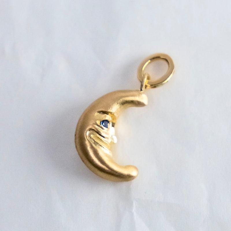 ハンドメイドアクセサリー moon様☆ Maison de l'abeille / Moon Charm ダイヤモンド×サファイア – Fuligo