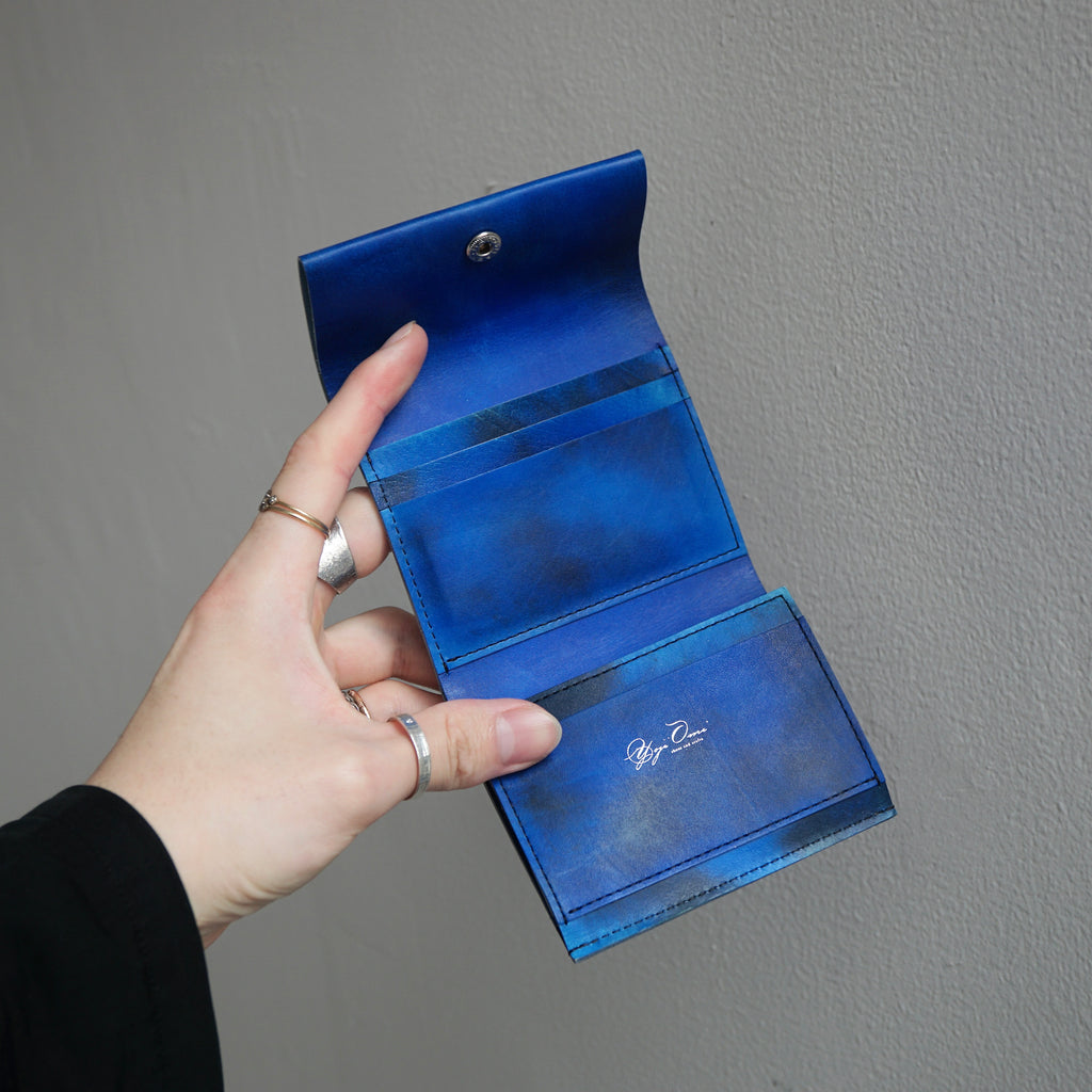 【期間限定掲載】yojiomi / tri fold wallet ＜deep blue＞