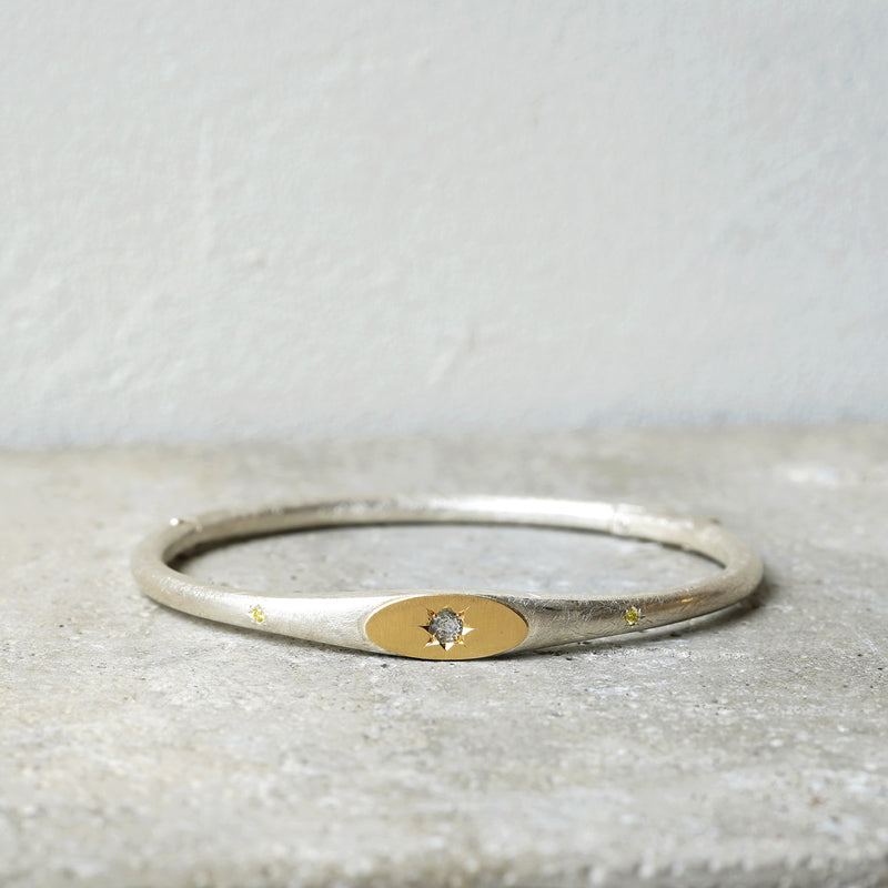 7/20限定】GICLAT / Bracelet K18YG x SV925 Gray diamond/ yellow