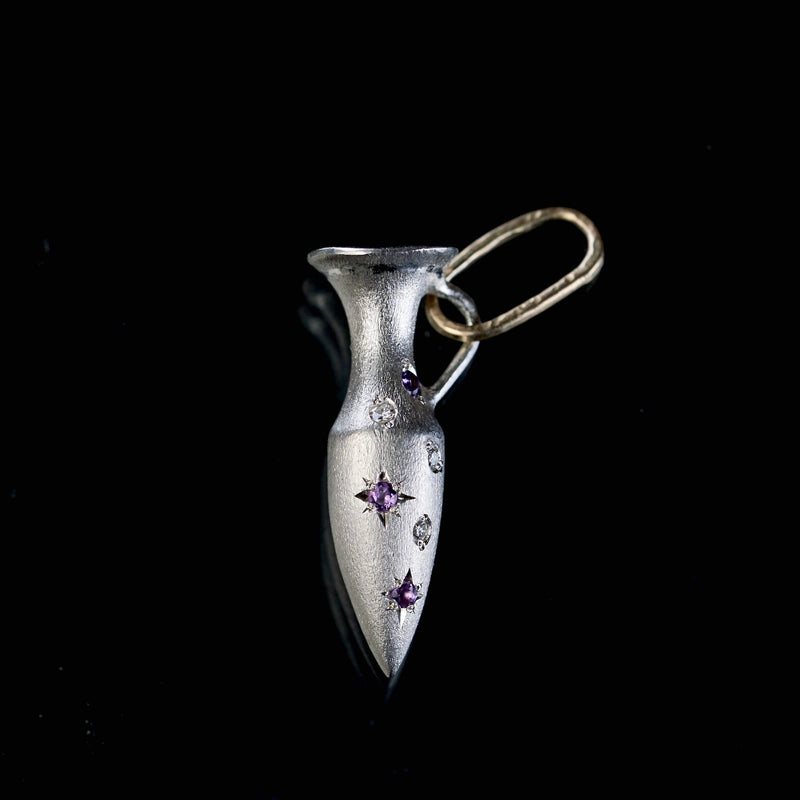 GERMEDEUR / Bacchus Pot Pendant Top アメシスト×ダイヤモンド