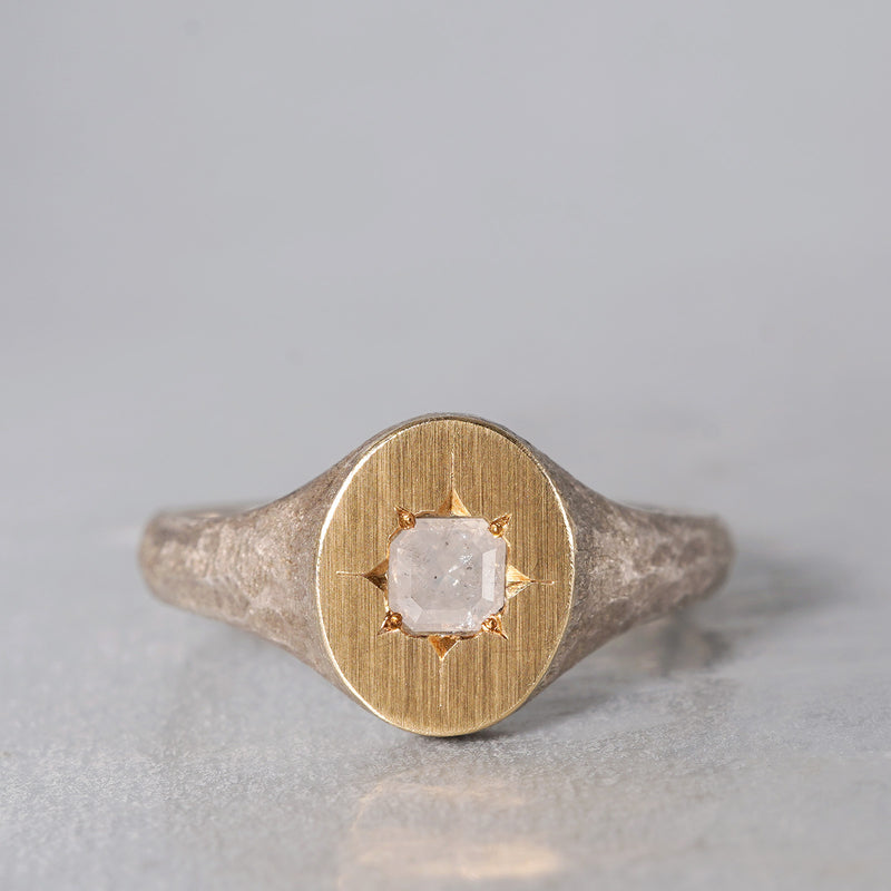 GICLAT / Silver Collection K18YG/silver x Milky White Diamond