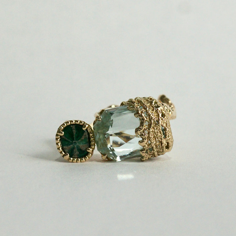 Curva y Ruri JEWELRY / Aquamarine ＆ Torapiche Emerald K18YG #13