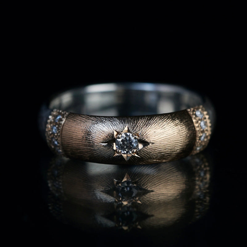 GERMEDEUR ジェルメドゥール Precious Ring GERMEDEUR / Two Tone Precious Ring Gray Diamond – Fuligo / Fuligoshed