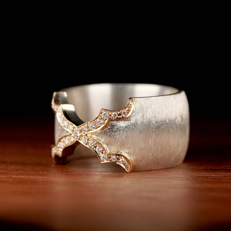 Kagann / Moroccan Double Band Ring 筋彫り – Fuligo / Fuligoshed