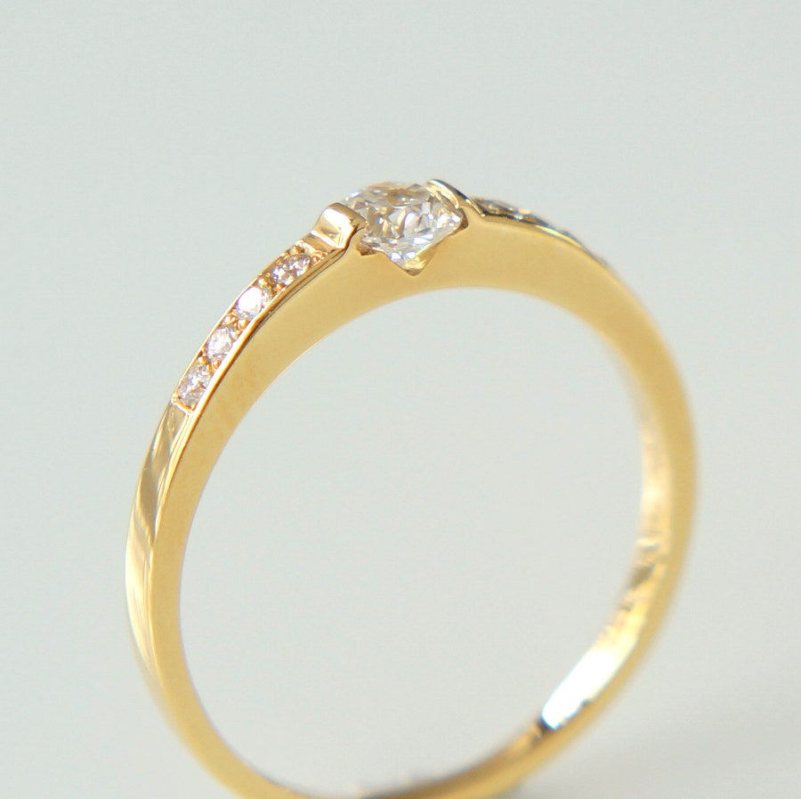 FLANDERS Cut Diamond 婚約指輪 Octagon band ring K18ゴールド