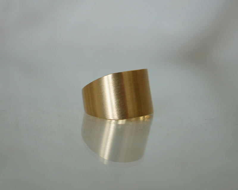 uM / SLOPE WIDE RING  K18YG(受注生産)