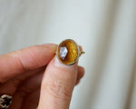 HAVITAS/ Tri-stud Tourmaline Ring yellow-brown gradation K18WG＆K18YG