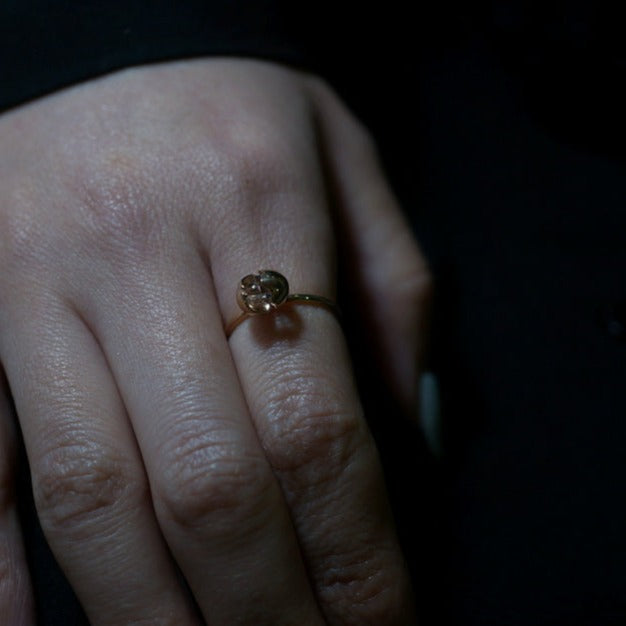 in her/ Herkimer Seed ring