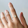 HAVITAS　Granulation facet cut opal ring (K14YG) / #9