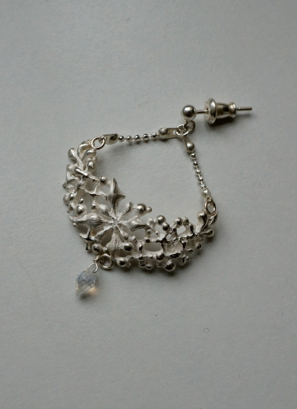 cocoon 星屑のピアス シルバー×ムーンストーン