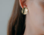 Losau /  circle plate pierce＆earring（ゴールド）