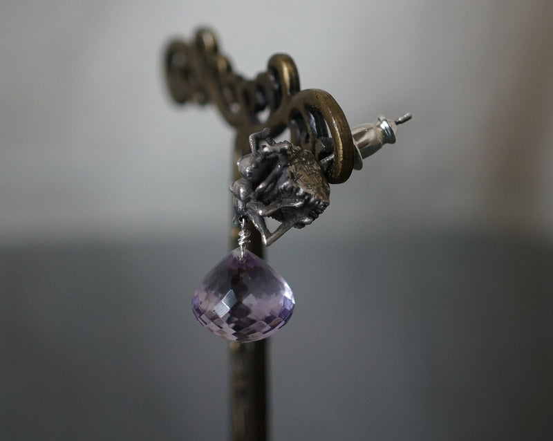 cocoon/ミツツボアリピアス シルバー(アメジスト)