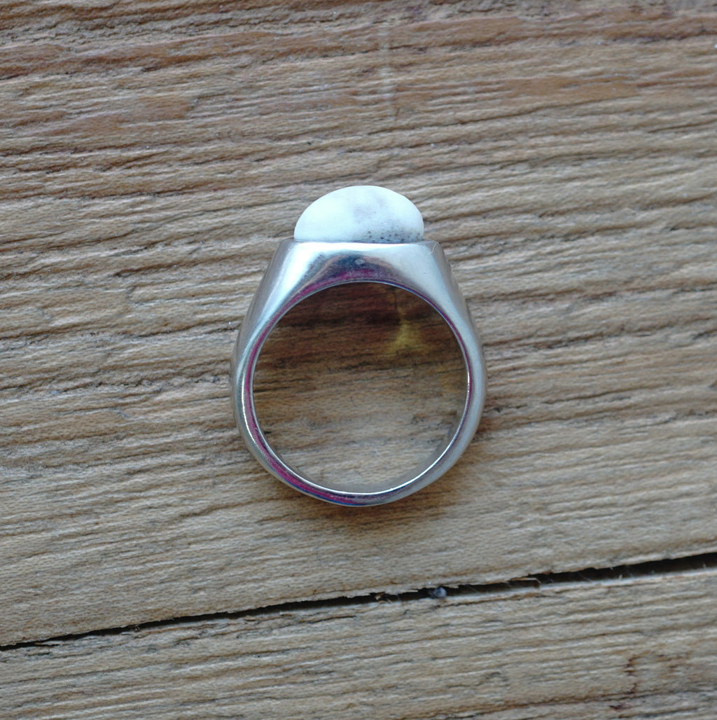 sussus. / horn ball ring silver（H2211）