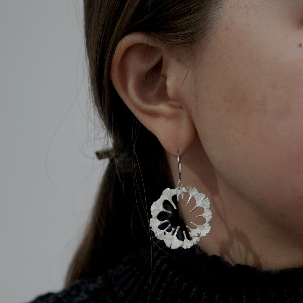 cocoon/イチョウピアスL (シルバー)