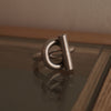 VINTAGE JEWELRY/  Hermès： Croisette ring SV