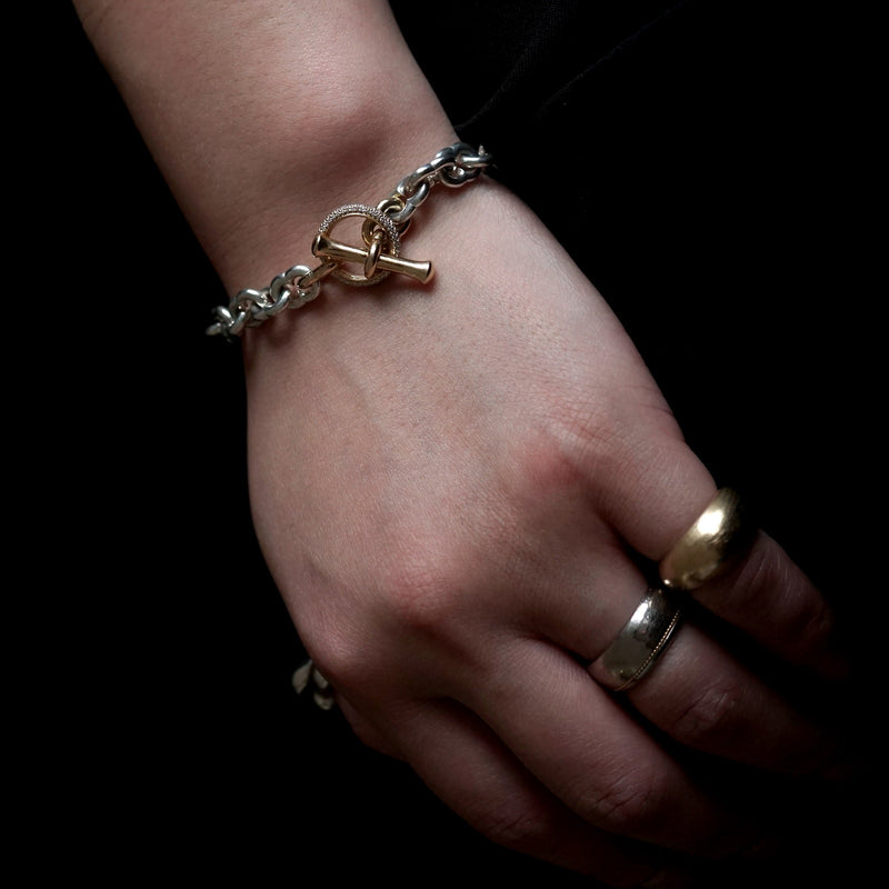 GIFTED / IMPLOSION CHAIN ​​BRACELET ROΦ2T SV_T&LPV/2P-YG