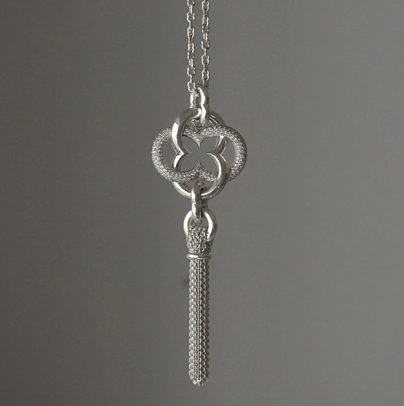 GIFTED / IMPLOSION CROSS NECKLACE TASSEL M PV（IMPLOSION NECK CHAIN ROΦ1H 80cm）