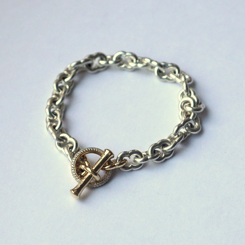 GIFTED / IMPLOSION CHAIN ​​BRACELET ROΦ2T SV_T&LPV/2P-YG