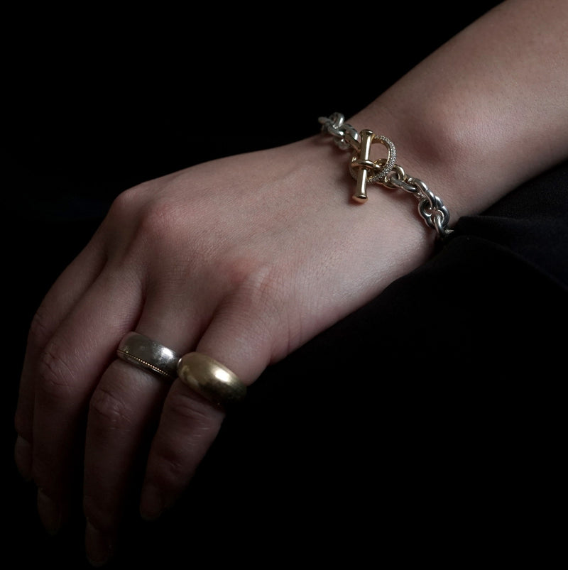 GIFTED / IMPLOSION CHAIN ​​BRACELET ROΦ2T SV_T&LPV/2P-YG