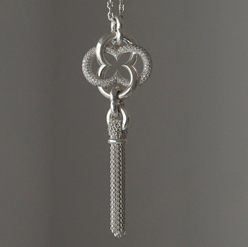 GIFTED / IMPLOSION CROSS NECKLACE TASSEL M PV（IMPLOSION NECK CHAIN ROΦ1H 80cm）
