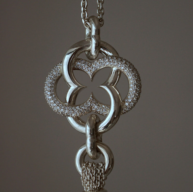 GIFTED / IMPLOSION CROSS NECKLACE TASSEL M PV（OVFC_80cm）