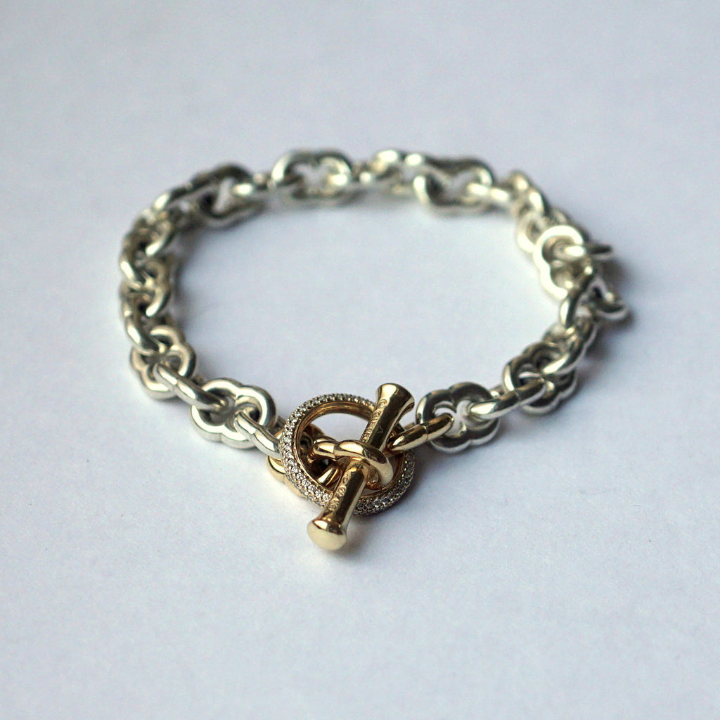 GIFTED / IMPLOSION CHAIN BRACELET ROΦ2T SV_T&LPV/2P-YG
