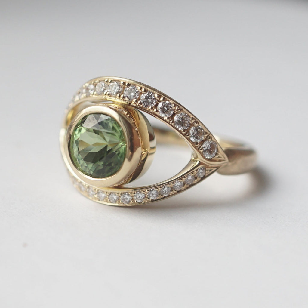 Kagann jewelry (カガンジュエリー) / Evil eye ring トルマリン K18