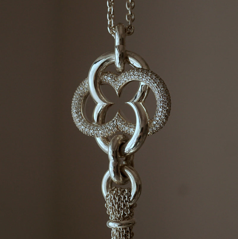 GIFTED / IMPLOSION CROSS NECKLACE TASSEL M PV（OVFC_80cm）