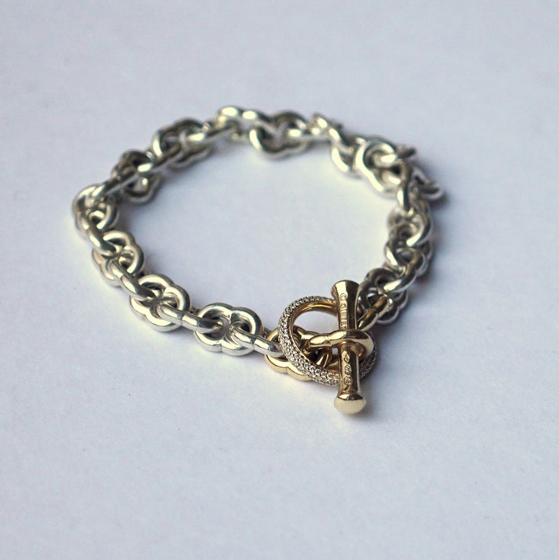 GIFTED / IMPLOSION CHAIN ​​BRACELET ROΦ2T SV_T&LPV/2P-YG