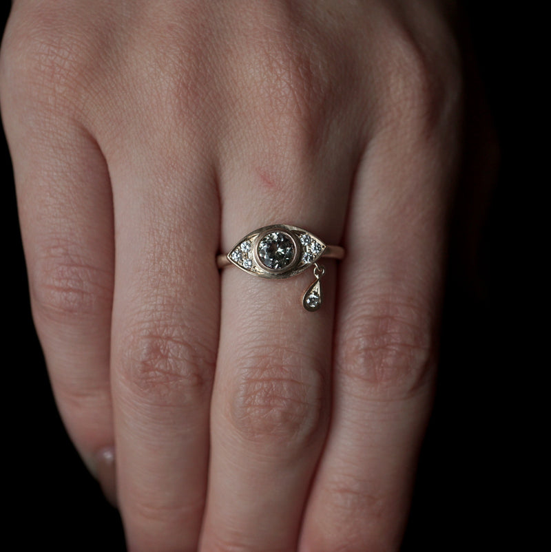 Kagann jewelry (カガンジュエリー) / Evil eye ring <mini> ゾイサイト K10