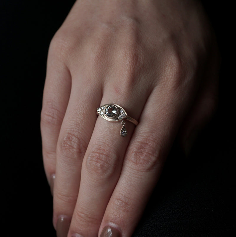 Kagann jewelry (カガンジュエリー) / Evil eye ring <mini> ゾイサイト K10