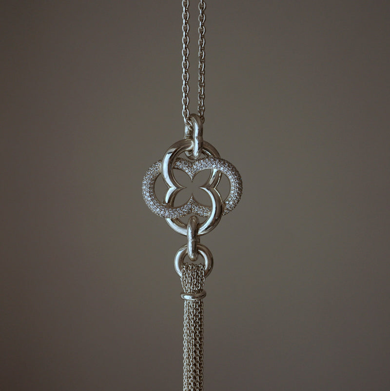 GIFTED / IMPLOSION CROSS NECKLACE TASSEL M PV（OVFC_80cm）