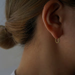GICLAT / Kizami Hoop Earrings K18YG