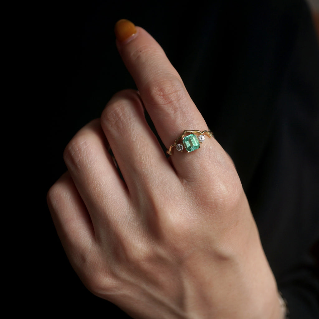 Kagann jewelry / Moroccan Taj ring エメラルド