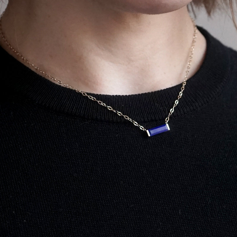 hatsuyume / necklace B K10YG Lapis Lazuli (n-0y-bs-rapi)