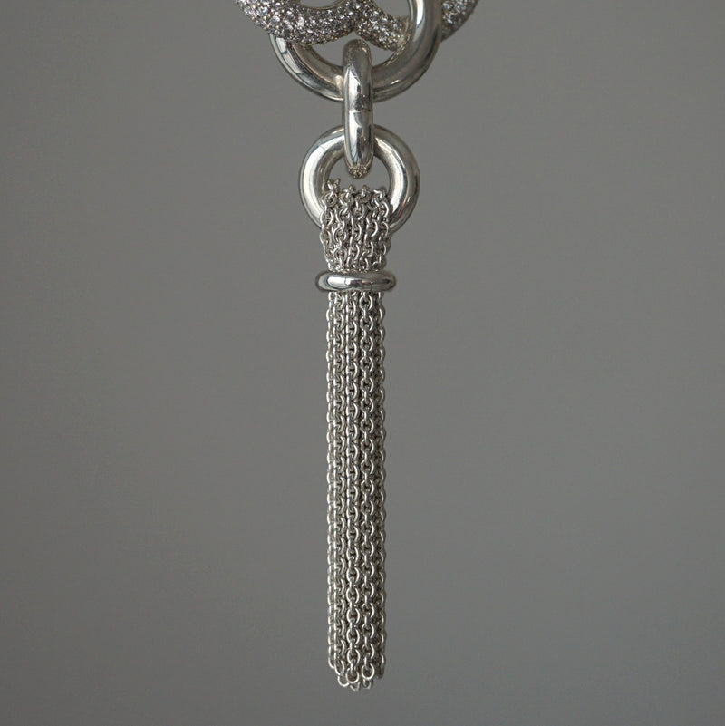 GIFTED / IMPLOSION CROSS NECKLACE TASSEL M PV（IMPLOSION NECK CHAIN ROΦ1H 80cm）