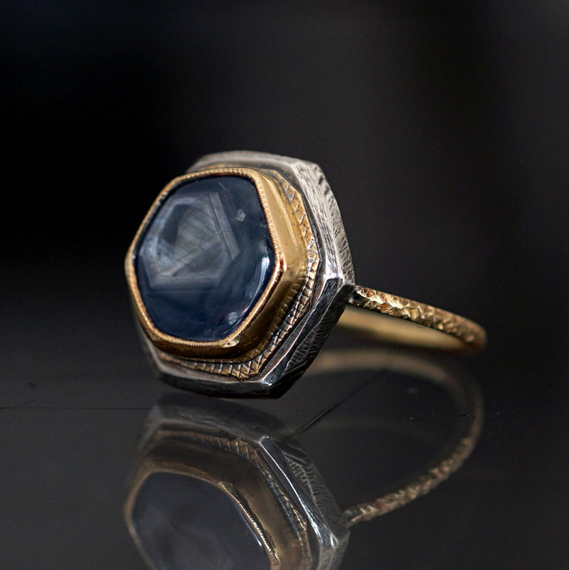 [Only posted at noon on November 4th] J&O SINRA / Natural sapphire ring (S-34)