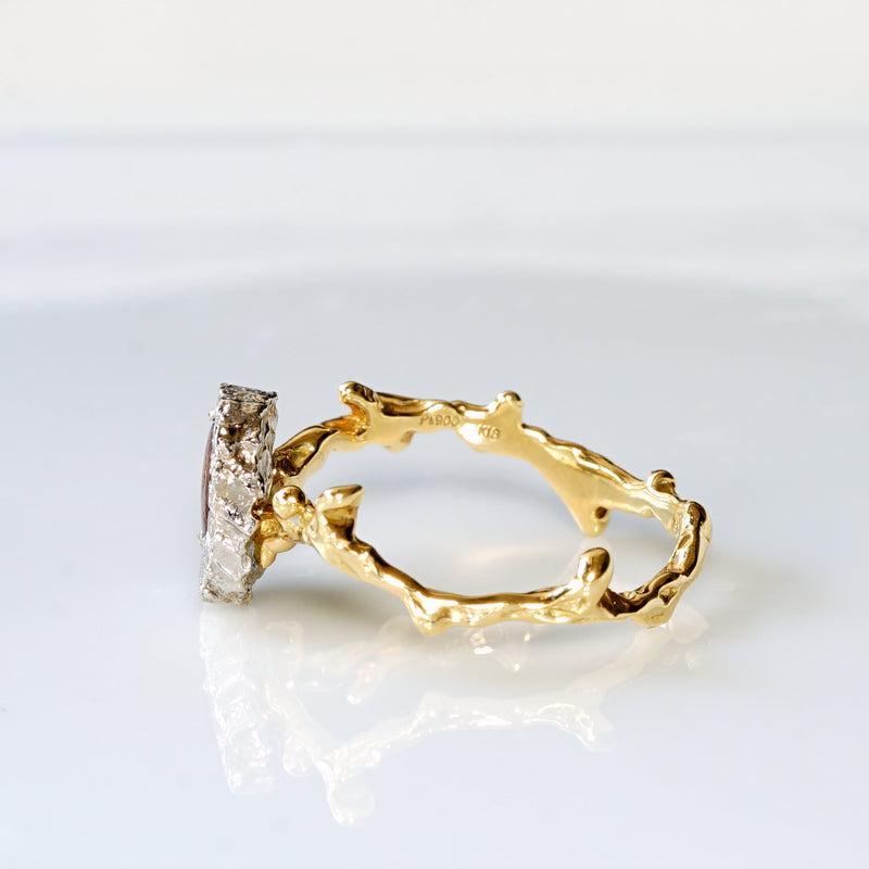 【-10/19限定】Curva ｙ Ruri JEWELRY/トラピッチェルビー・ダイヤモンドリング