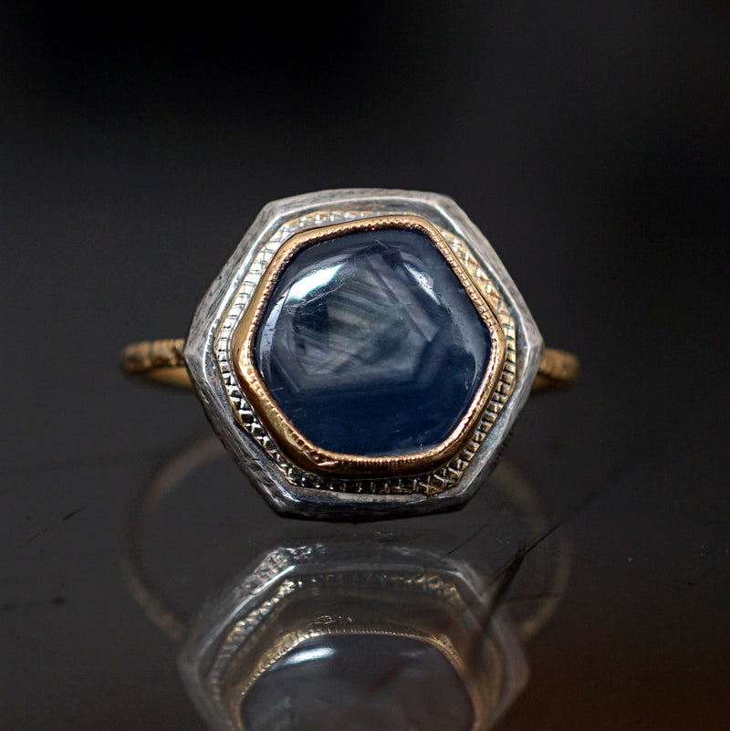 [Only posted at noon on November 4th] J&O SINRA / Natural sapphire ring (S-34)