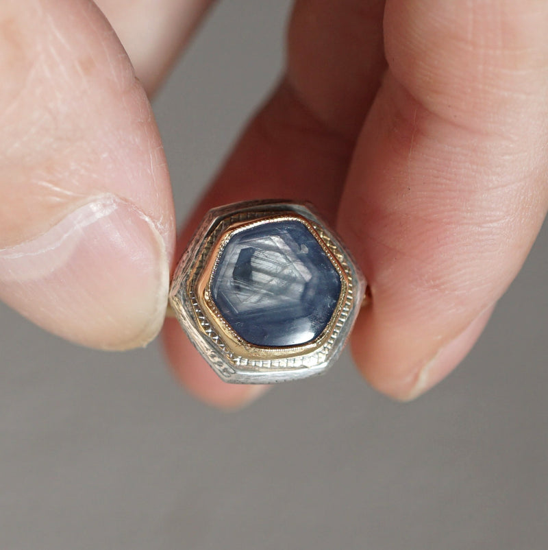 [Only posted at noon on November 4th] J&O SINRA / Natural sapphire ring (S-34)