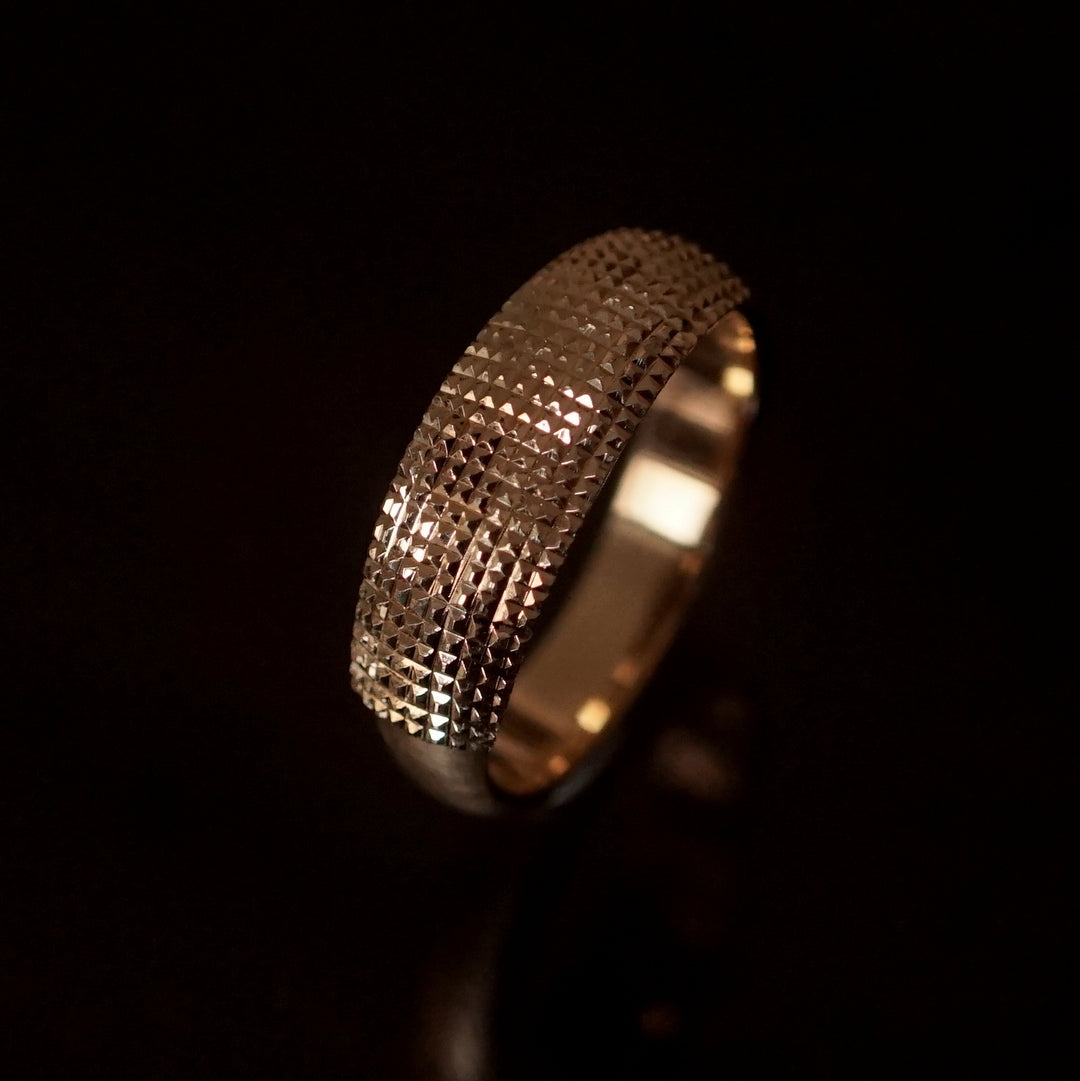 18金リング✾ 11号✾ BENETTON✾ Previously Owned Men's Diamond Spinning Wedding Band 1 ct tw
