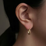 Kagann jewelry / snake hoop single earring