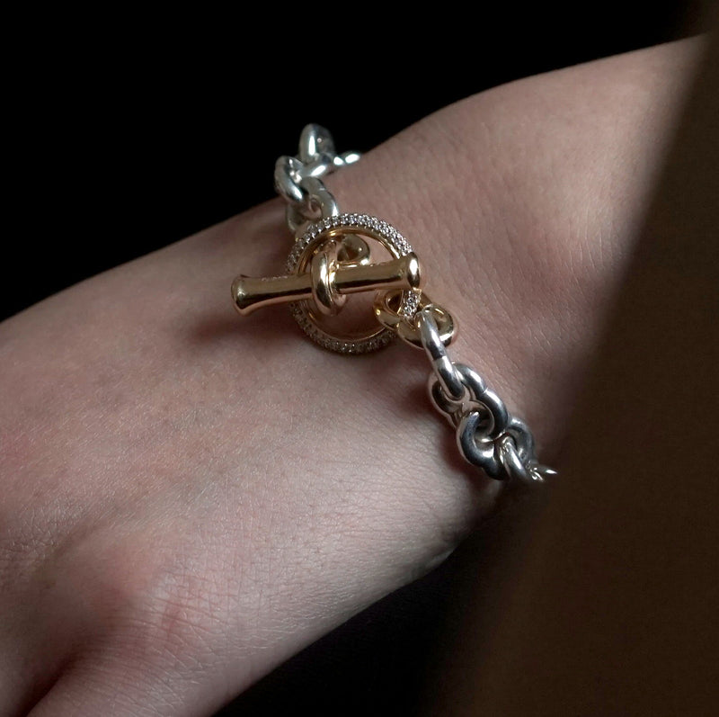 GIFTED / IMPLOSION CHAIN ​​BRACELET ROΦ2.5T SV_T&LPV/2P-YG