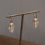 Kagann / K10 Khamsa charm イエローサファイア＆K18 Hoop Pierce