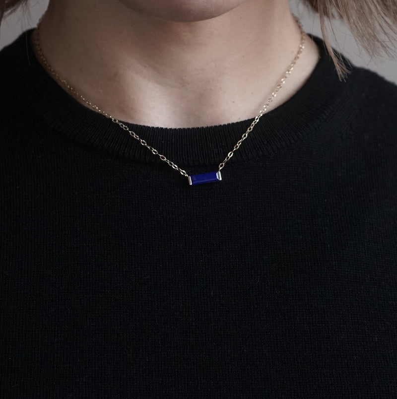 hatsuyume / necklace B K10YG Lapis Lazuli (n-0y-bs-rapi)